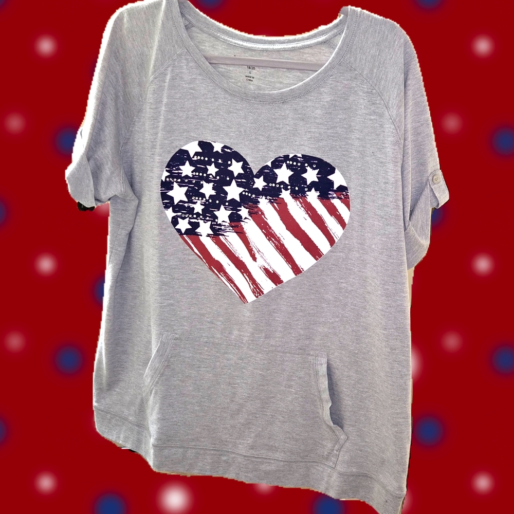 Woman Within Gray Casual T-Shirt